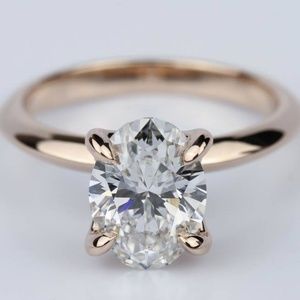 2 Carat Oval Cut Moissanite  Engagement Ring